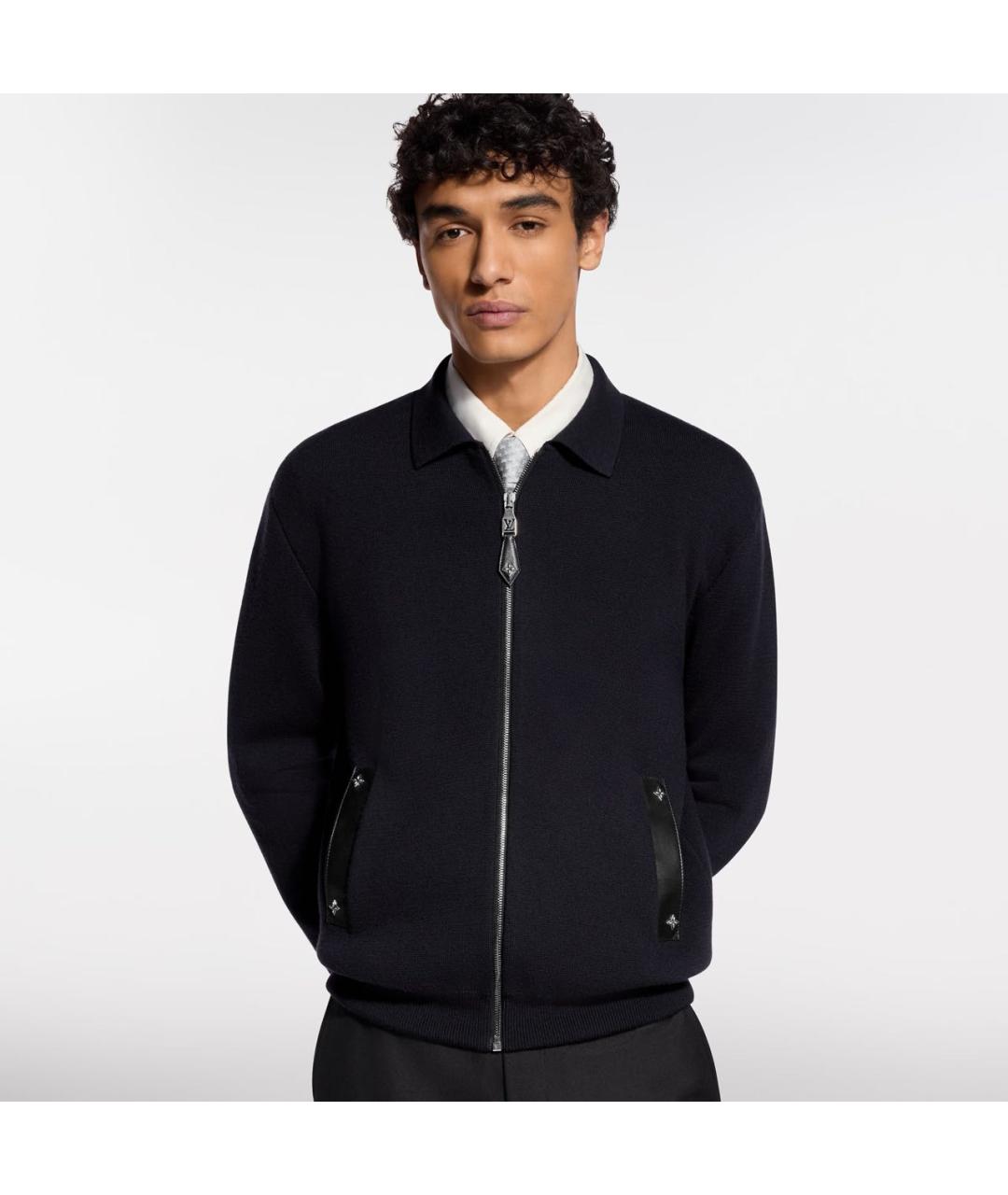 LOUIS VUITTON Черный шерстяной кардиган, фото 8