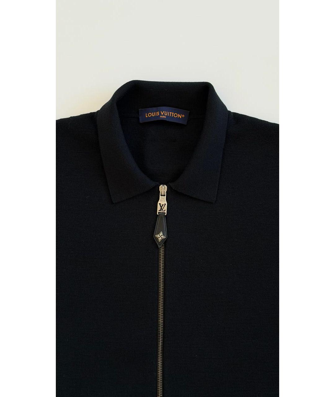 LOUIS VUITTON Черный шерстяной кардиган, фото 4
