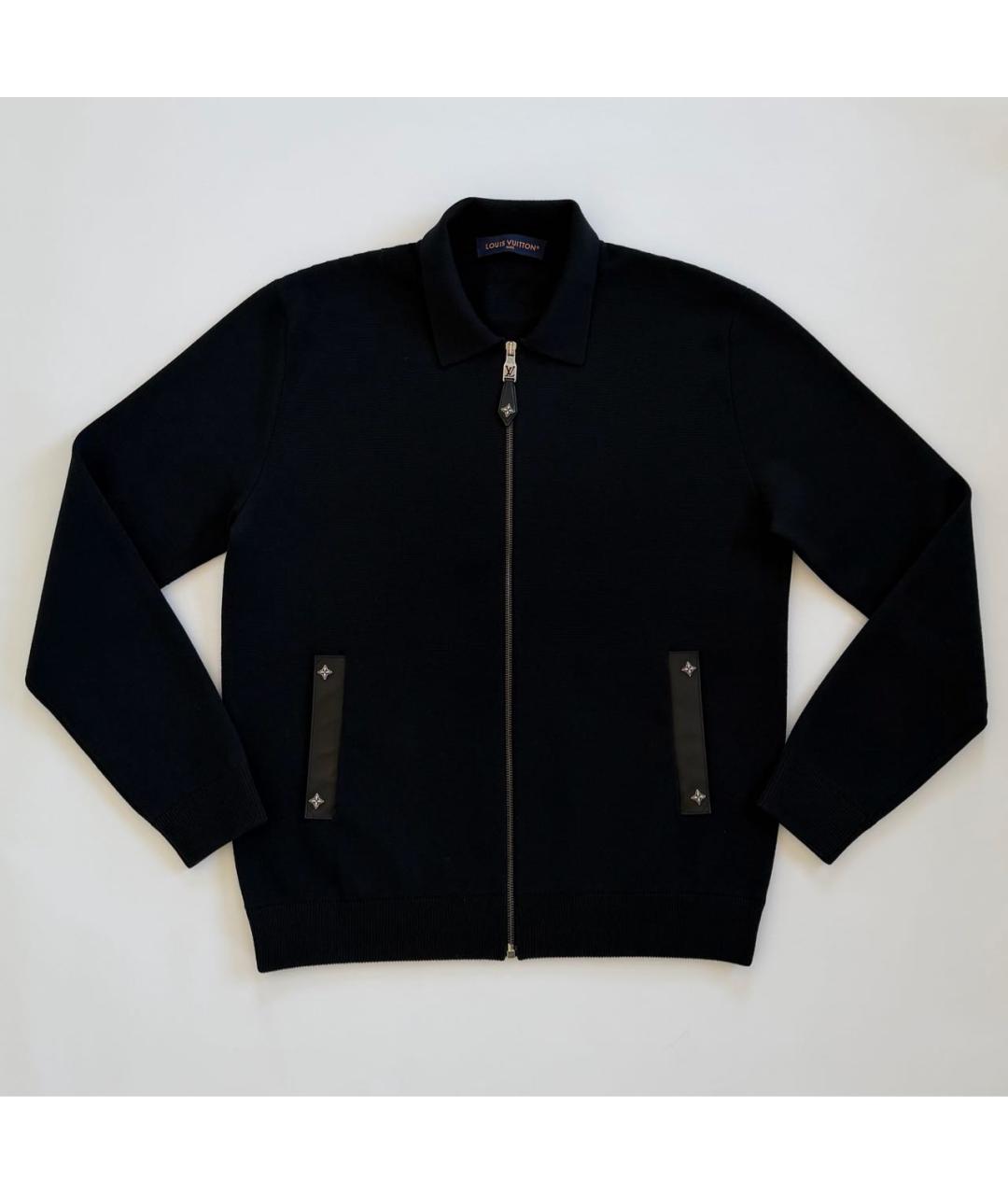 LOUIS VUITTON Черный шерстяной кардиган, фото 3