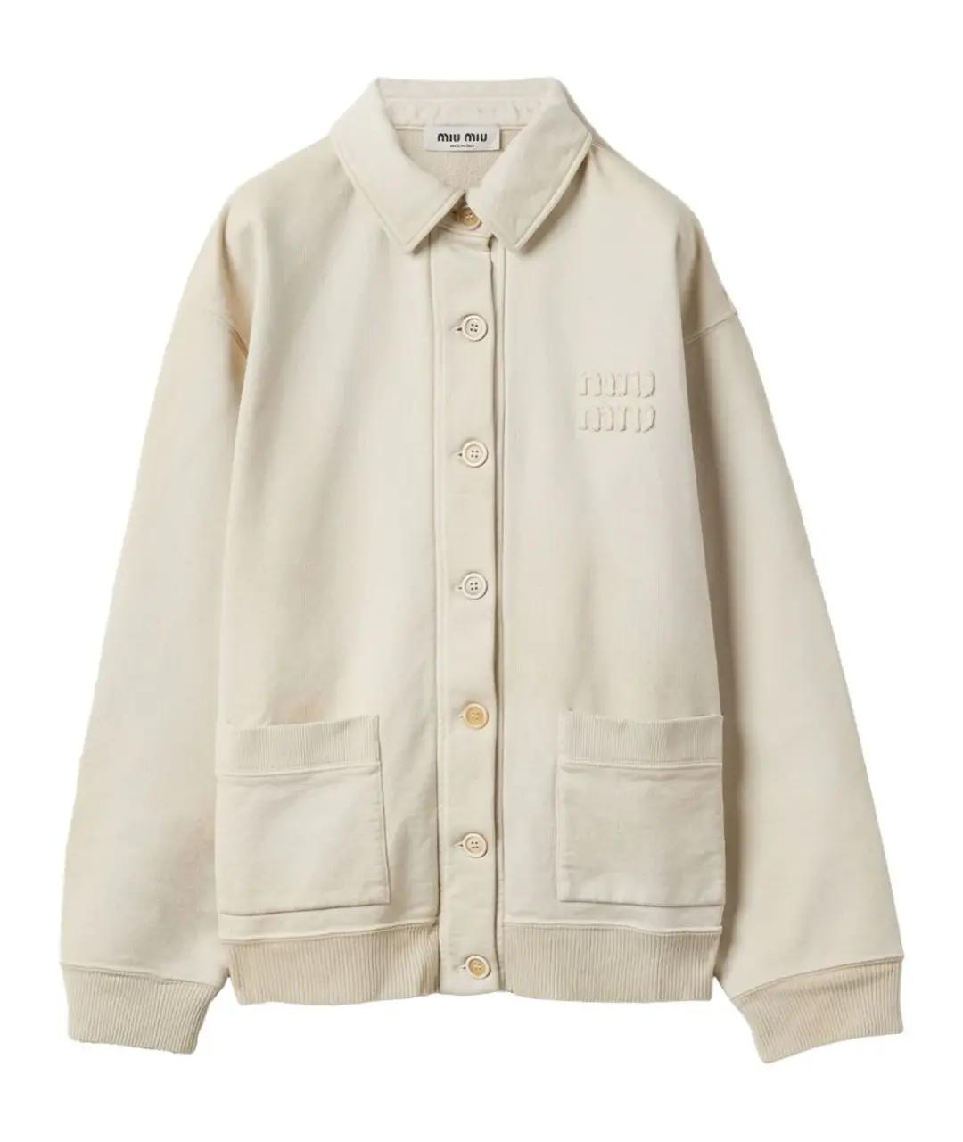 MIU MIU Бежевый кардиган, фото 1