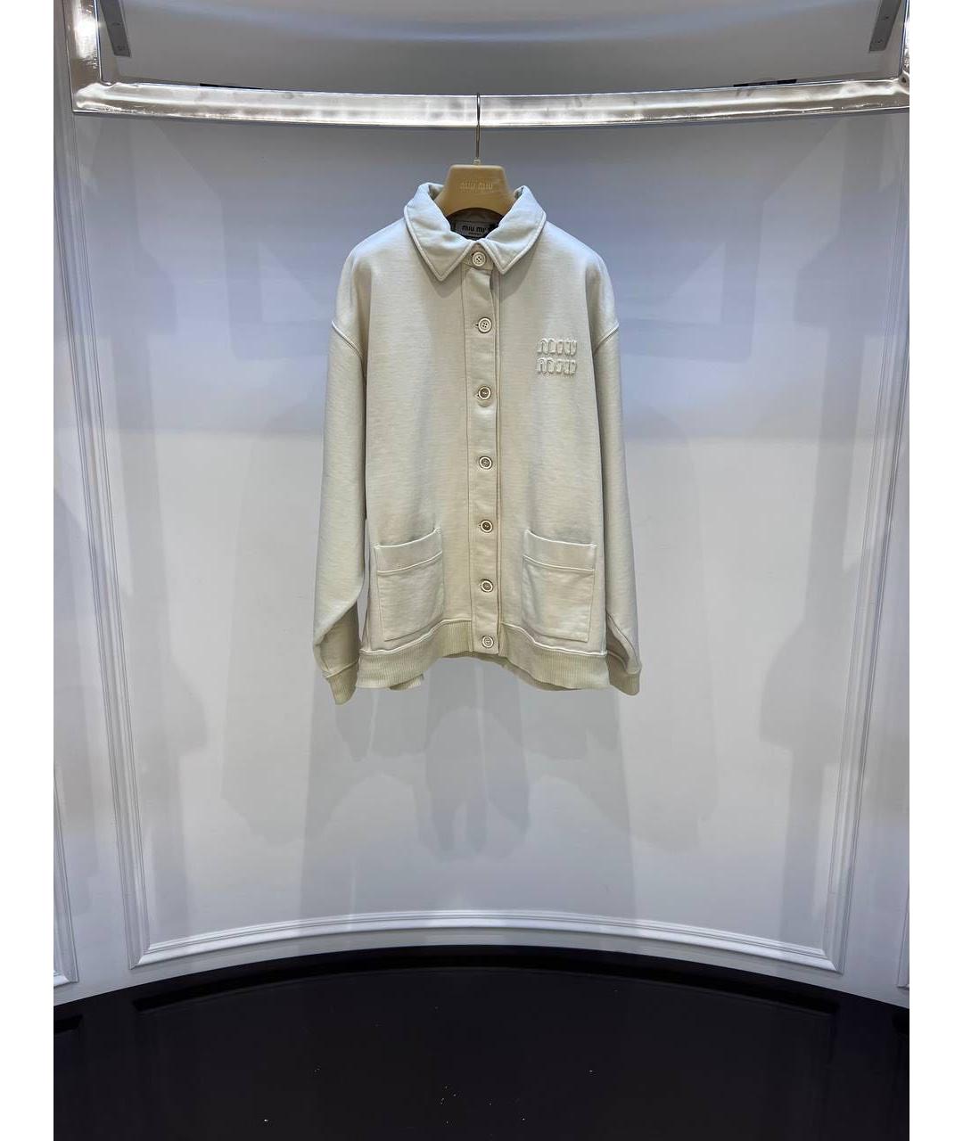 MIU MIU Бежевый кардиган, фото 2