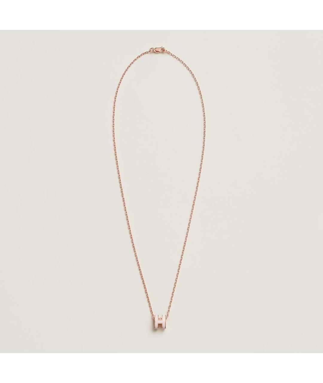 HERMES Розовая металлическая подвеска, фото 3