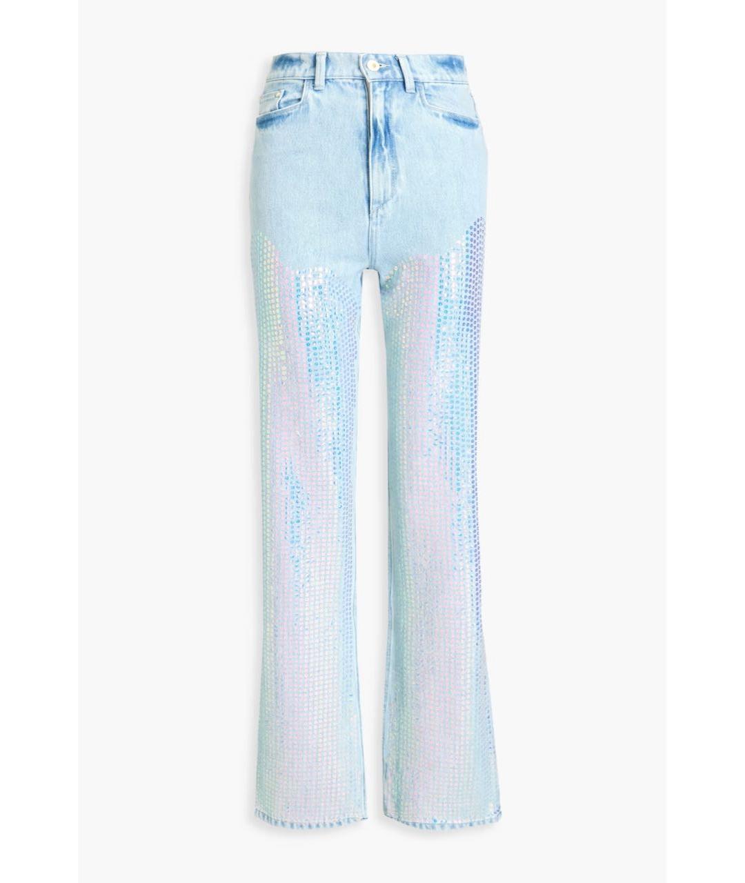 WANDLER Голубые хлопковые прямые джинсы, фото 7