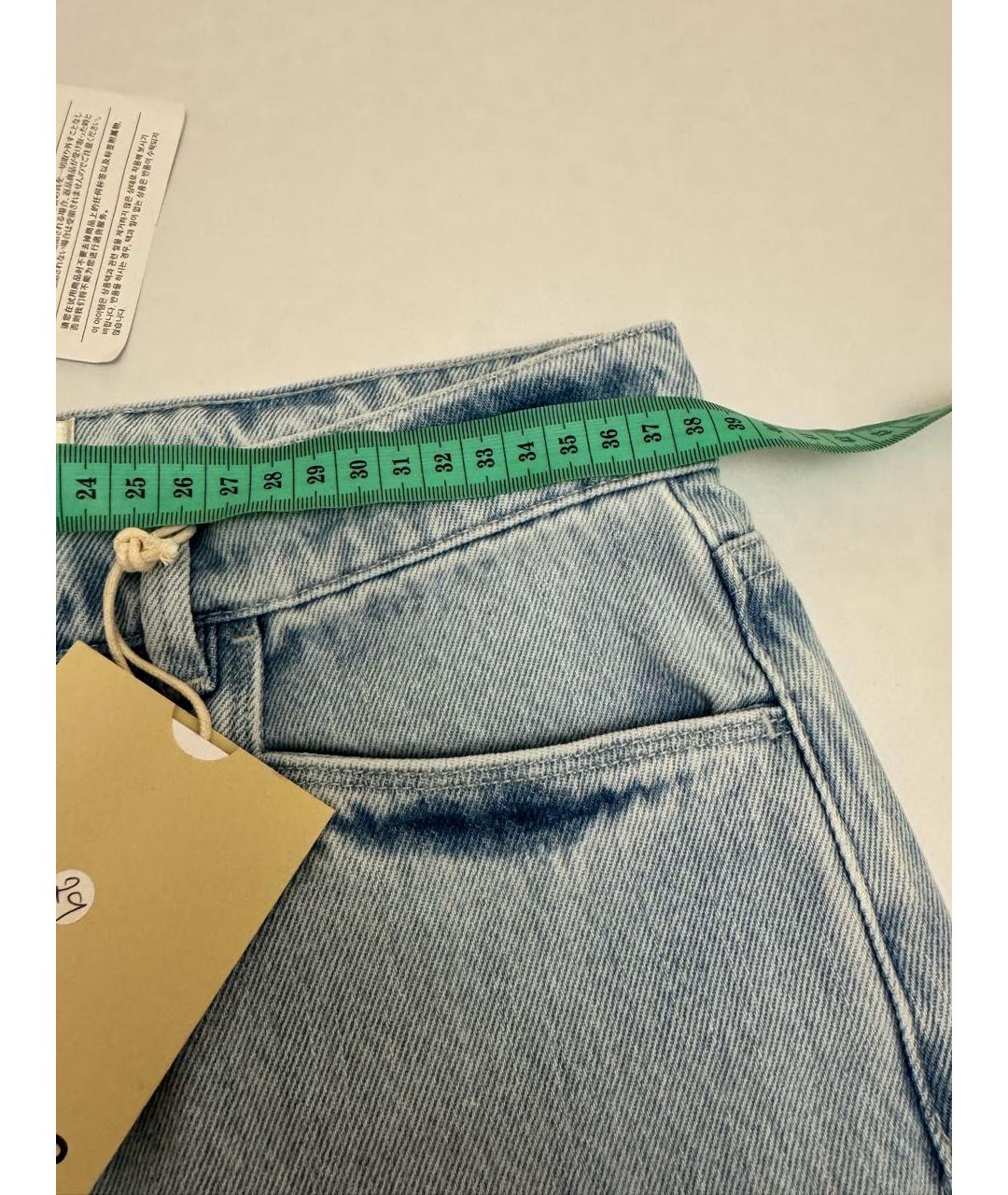 WANDLER Голубые хлопковые прямые джинсы, фото 4