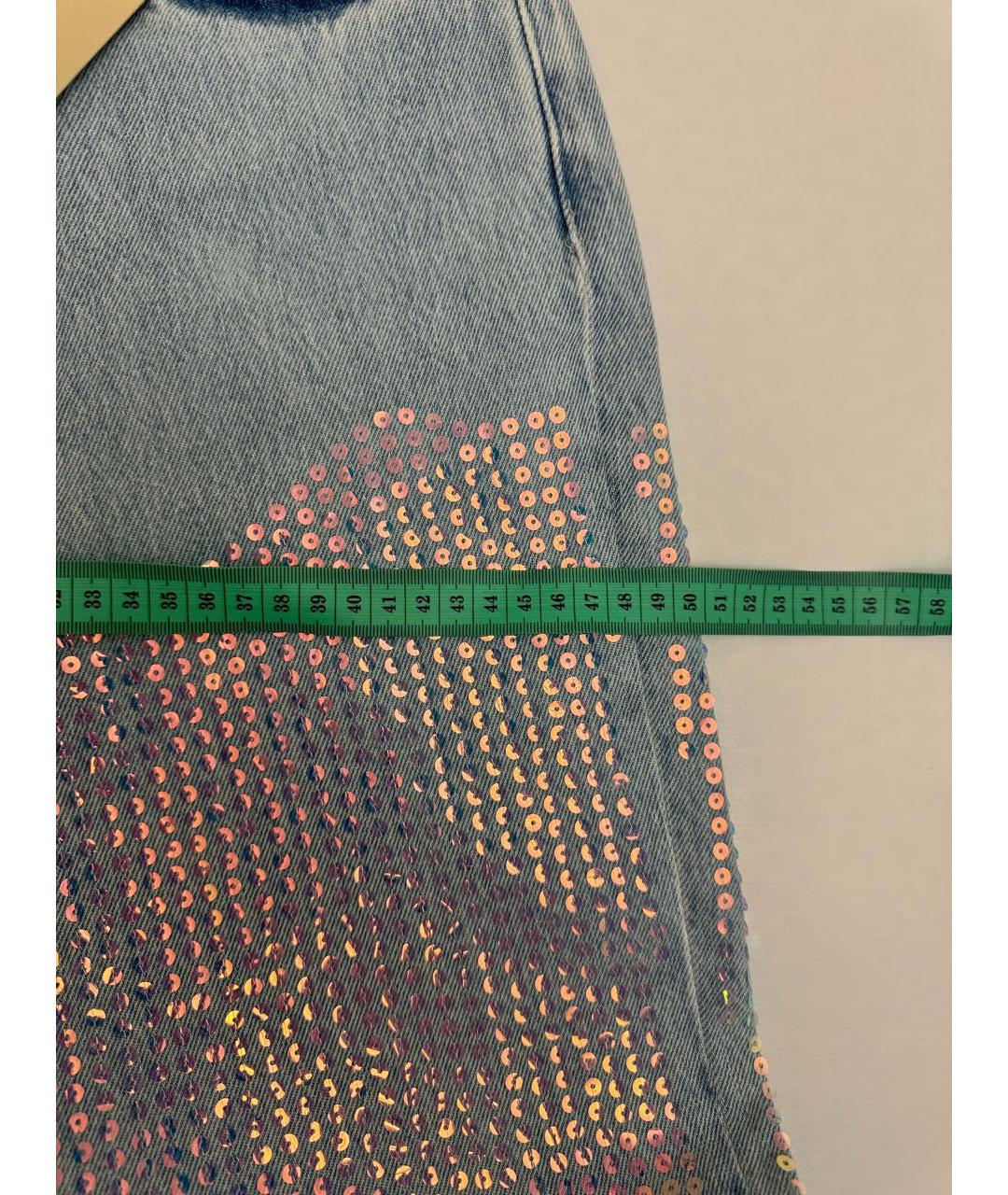 WANDLER Голубые хлопковые прямые джинсы, фото 3