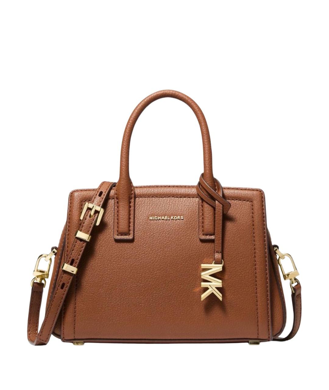 MICHAEL KORS Коричневая кожаная сумка через плечо, фото 1