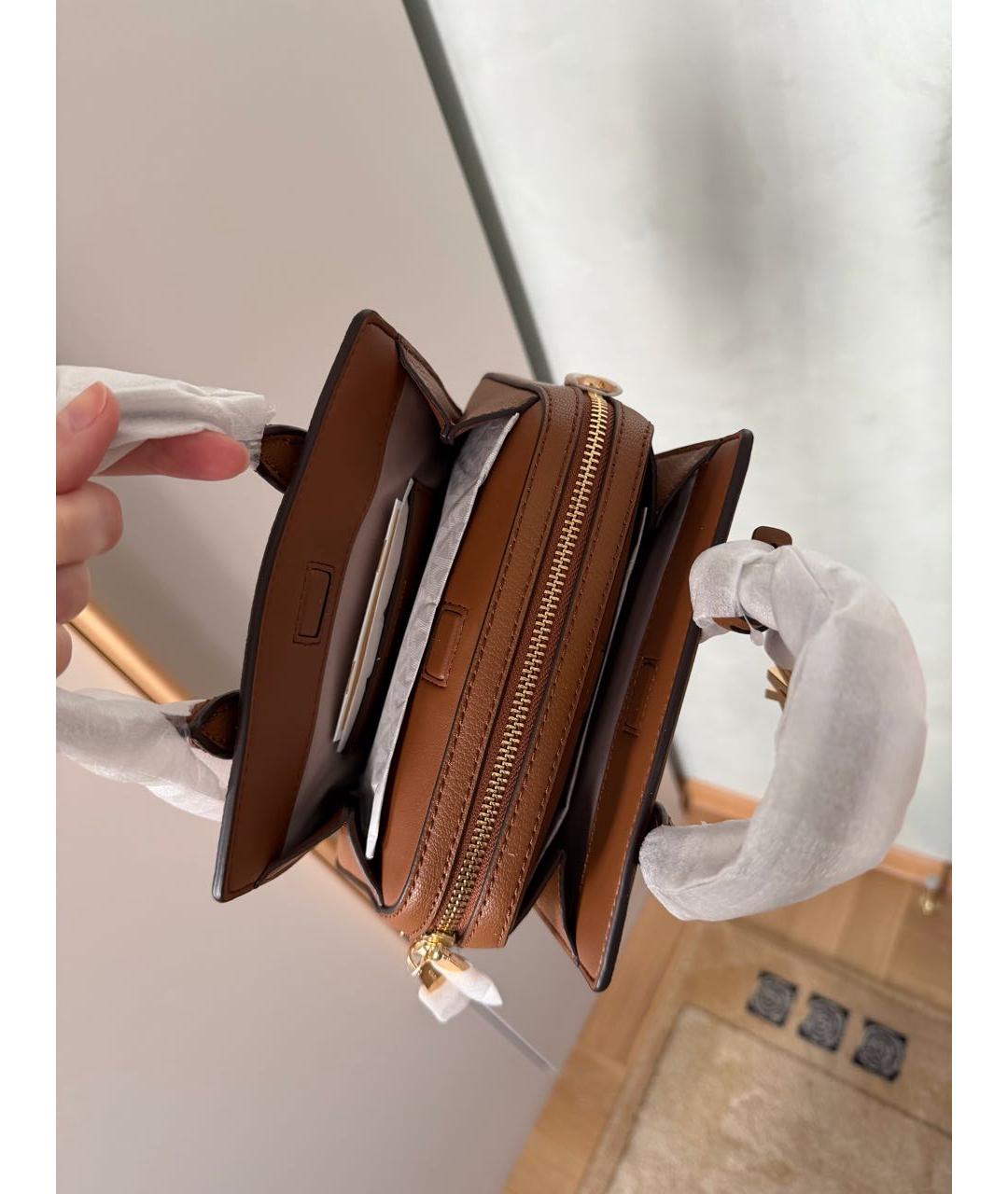 MICHAEL KORS Коричневая кожаная сумка через плечо, фото 5