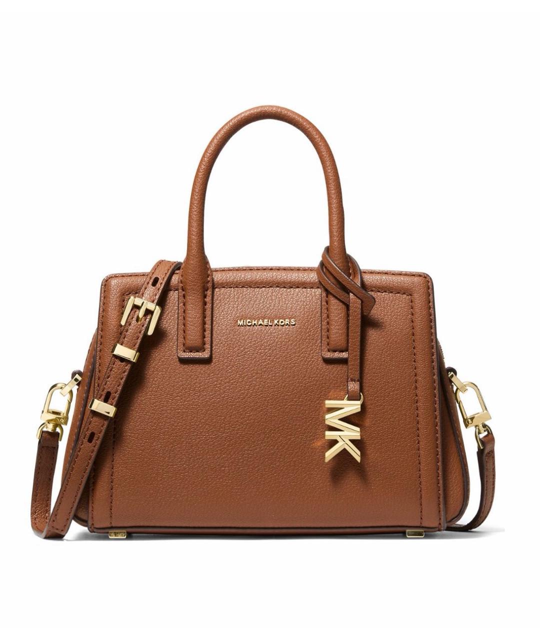 MICHAEL KORS Коричневая кожаная сумка через плечо, фото 8