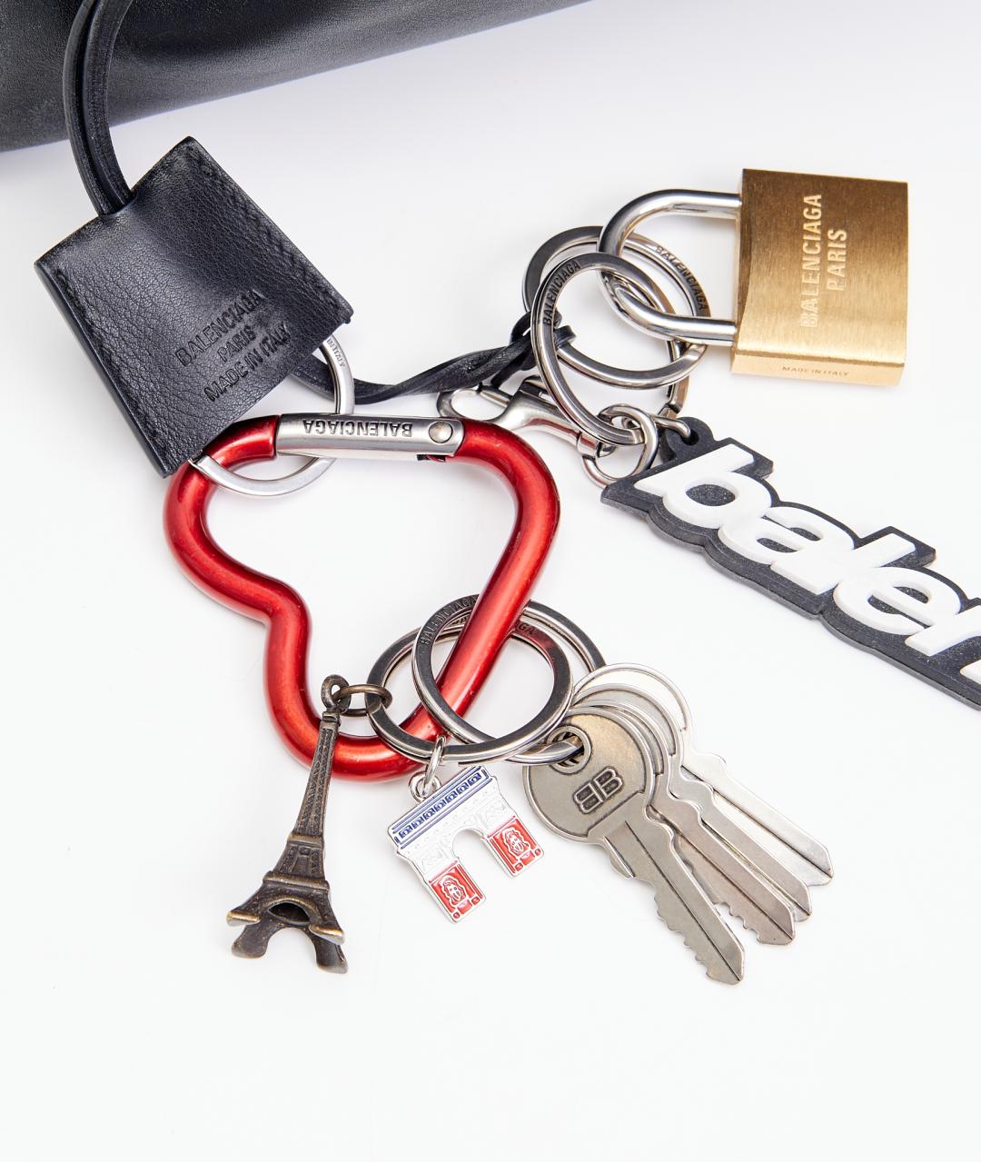 BALENCIAGA Черная кожаная сумка через плечо, фото 5