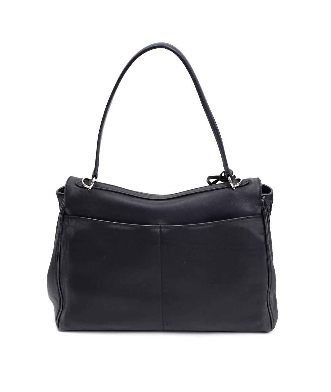 BALENCIAGA Черная кожаная сумка через плечо, фото 3