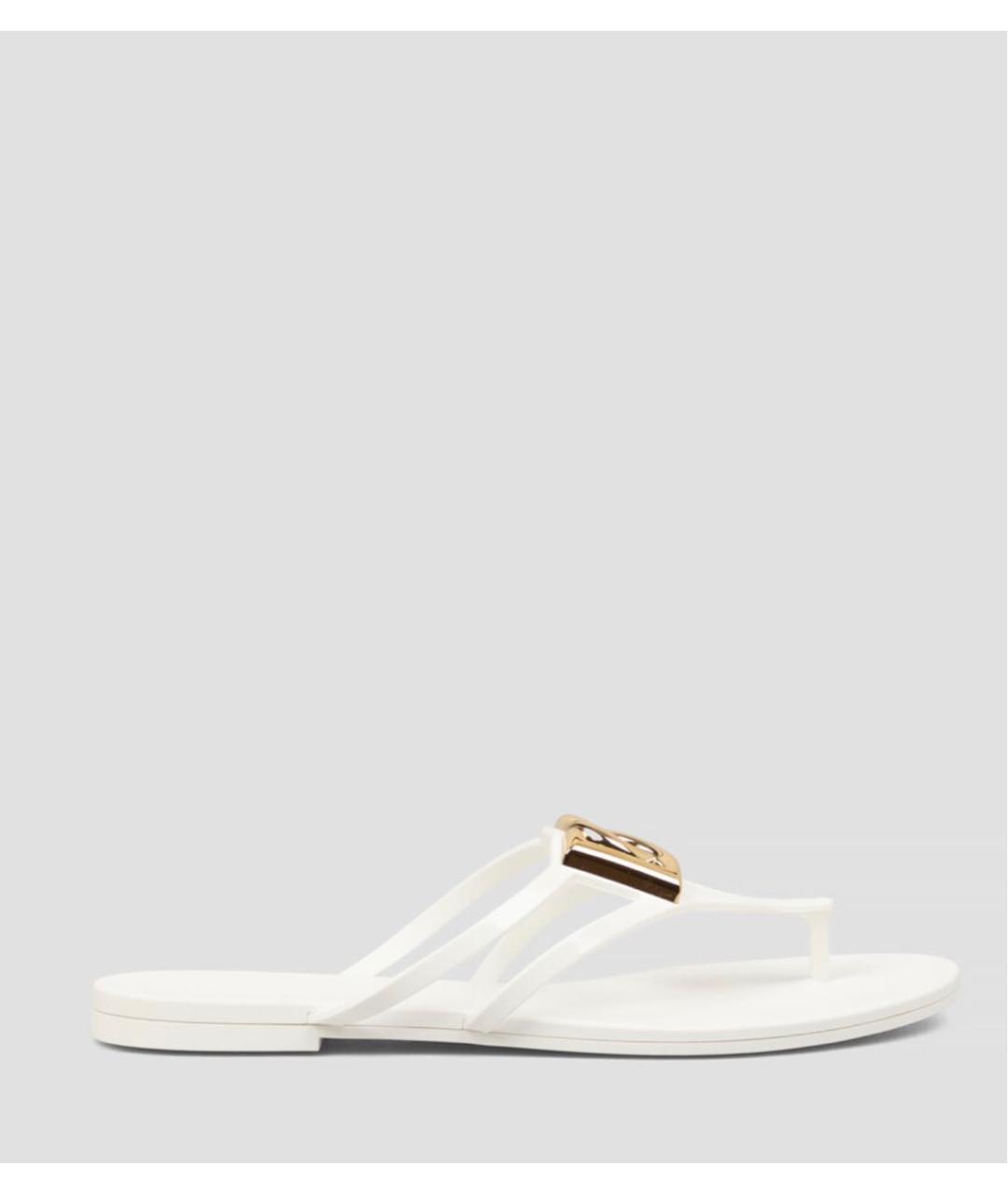 DOLCE&GABBANA Белые шлепанцы, фото 6