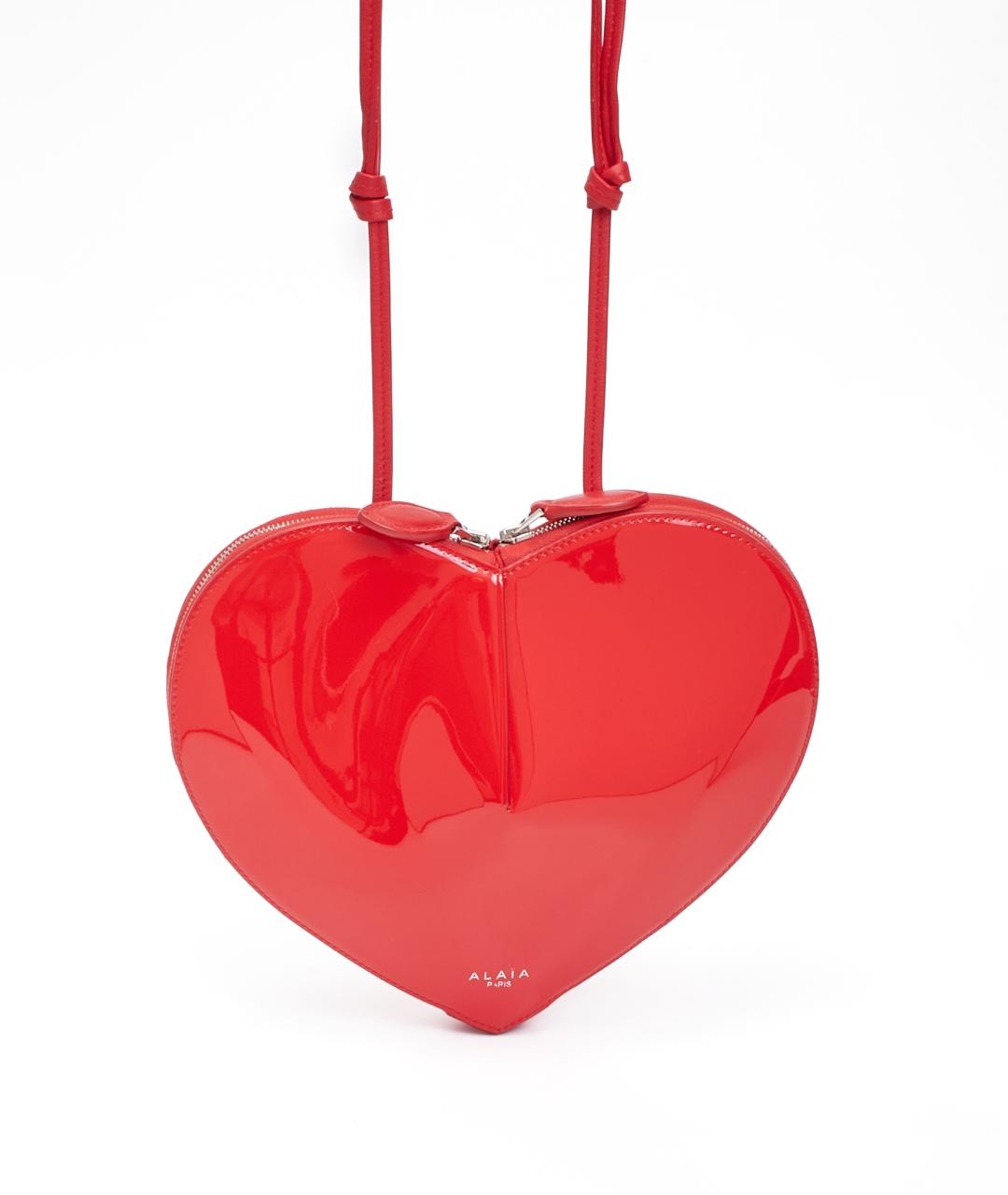 ALAIA Красная кожаная сумка через плечо, фото 6