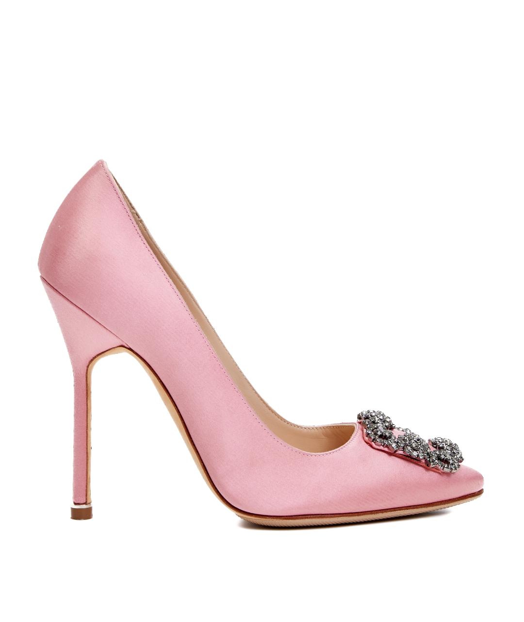 MANOLO BLAHNIK Розовые текстильные туфли, фото 8