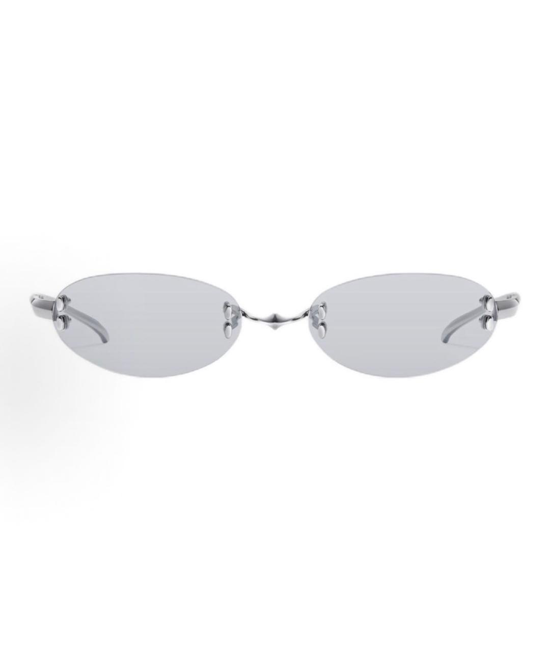 GENTLE MONSTER Серебряные металлические солнцезащитные очки, фото 3