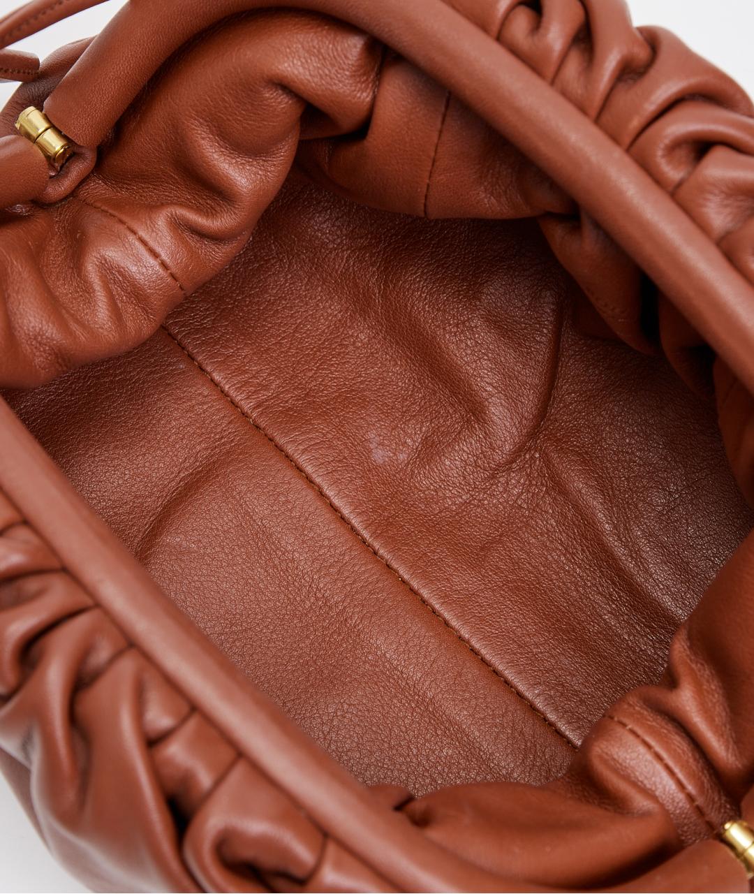 BOTTEGA VENETA Коричневая кожаная сумка через плечо, фото 4