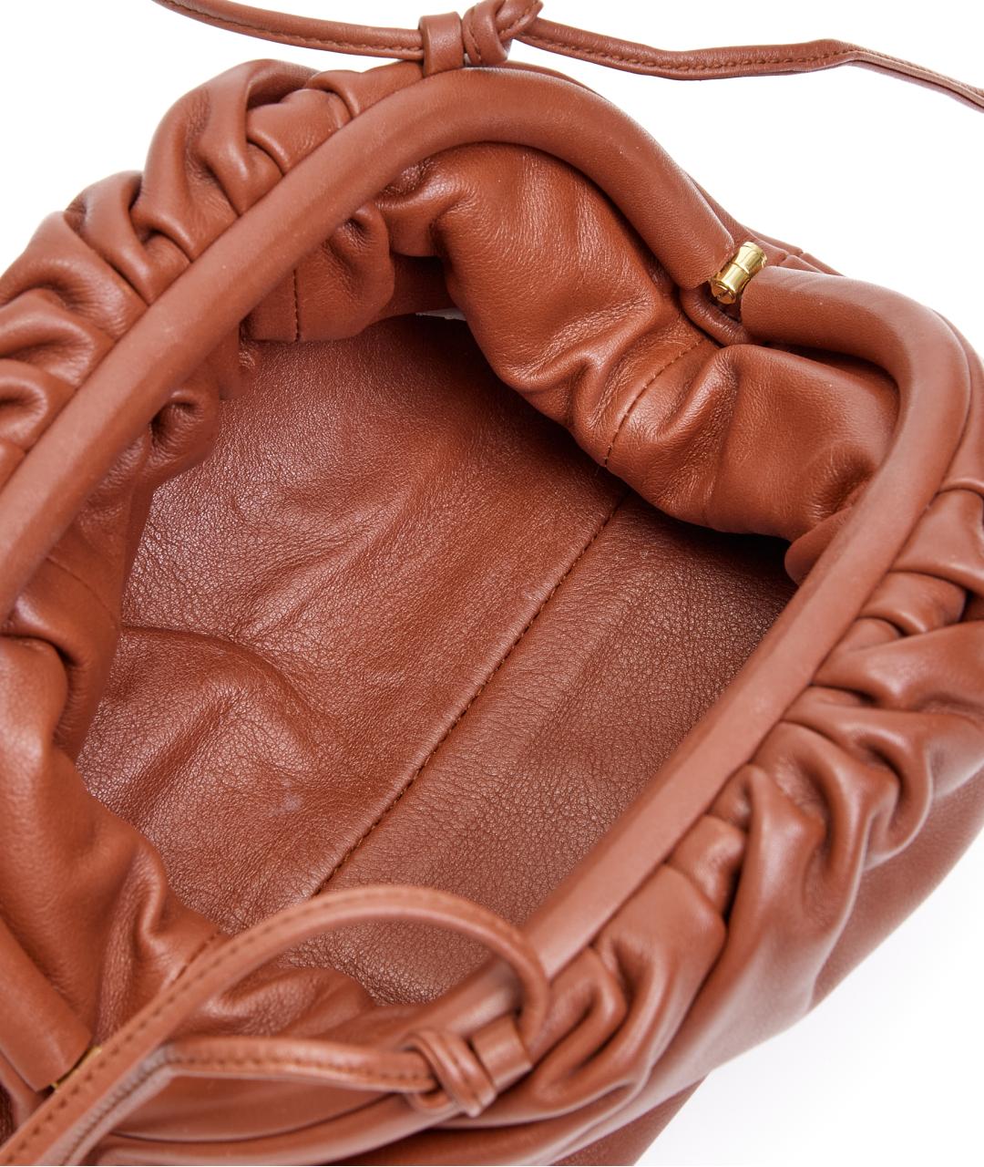 BOTTEGA VENETA Коричневая кожаная сумка через плечо, фото 3