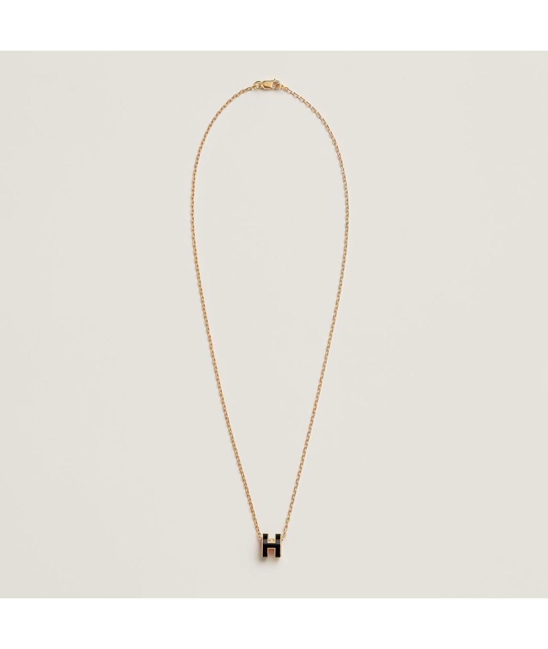 HERMES Черное металлическое колье, фото 3