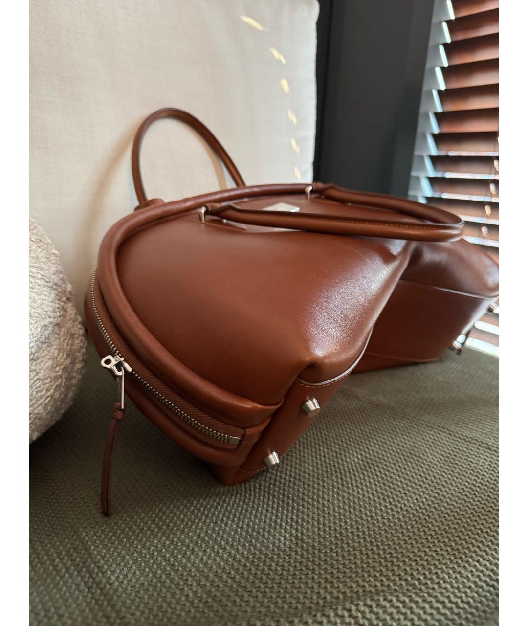 ACNE STUDIOS Коричневая кожаная сумка тоут, фото 3