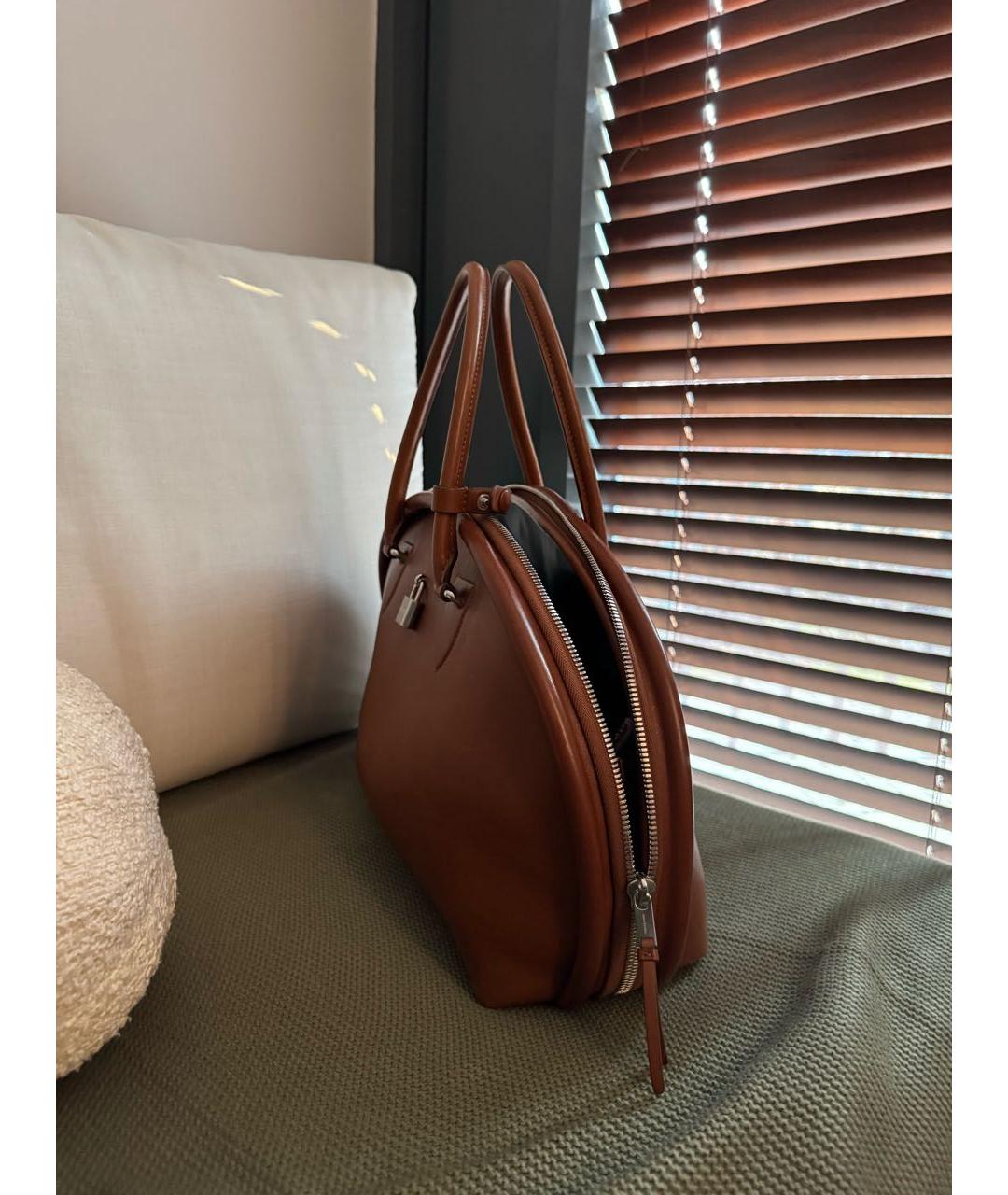 ACNE STUDIOS Коричневая кожаная сумка тоут, фото 5