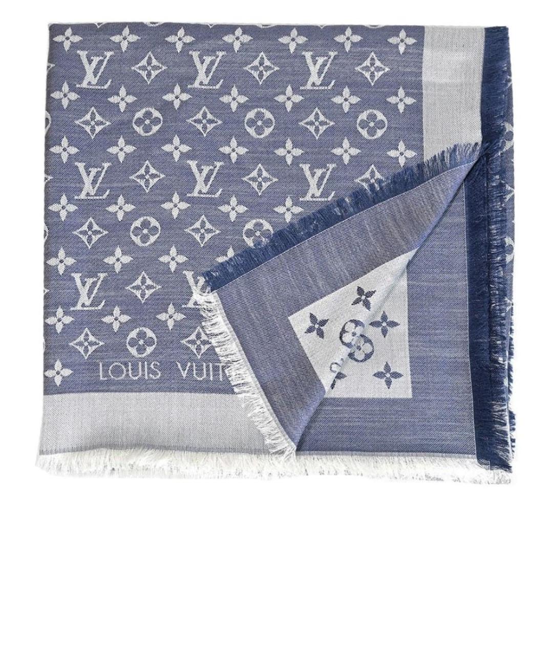 LOUIS VUITTON Голубой платок, фото 6