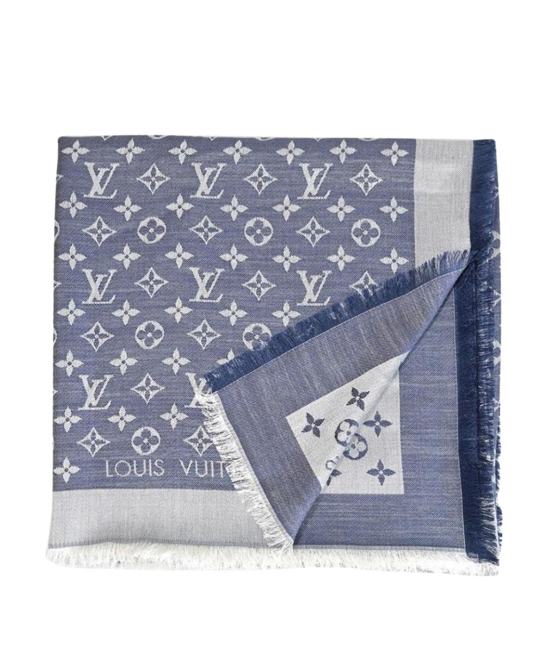 LOUIS VUITTON Голубой платок, фото 1