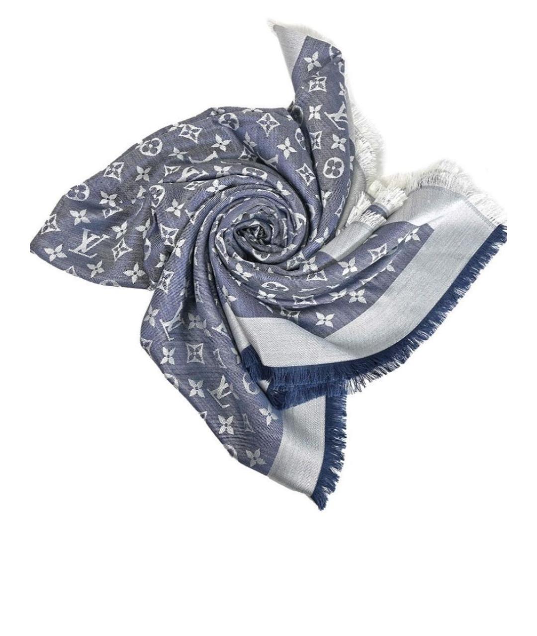 LOUIS VUITTON Голубой платок, фото 2