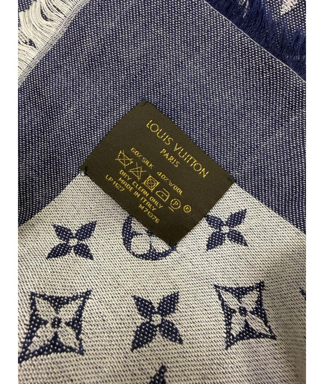 LOUIS VUITTON Голубой платок, фото 4