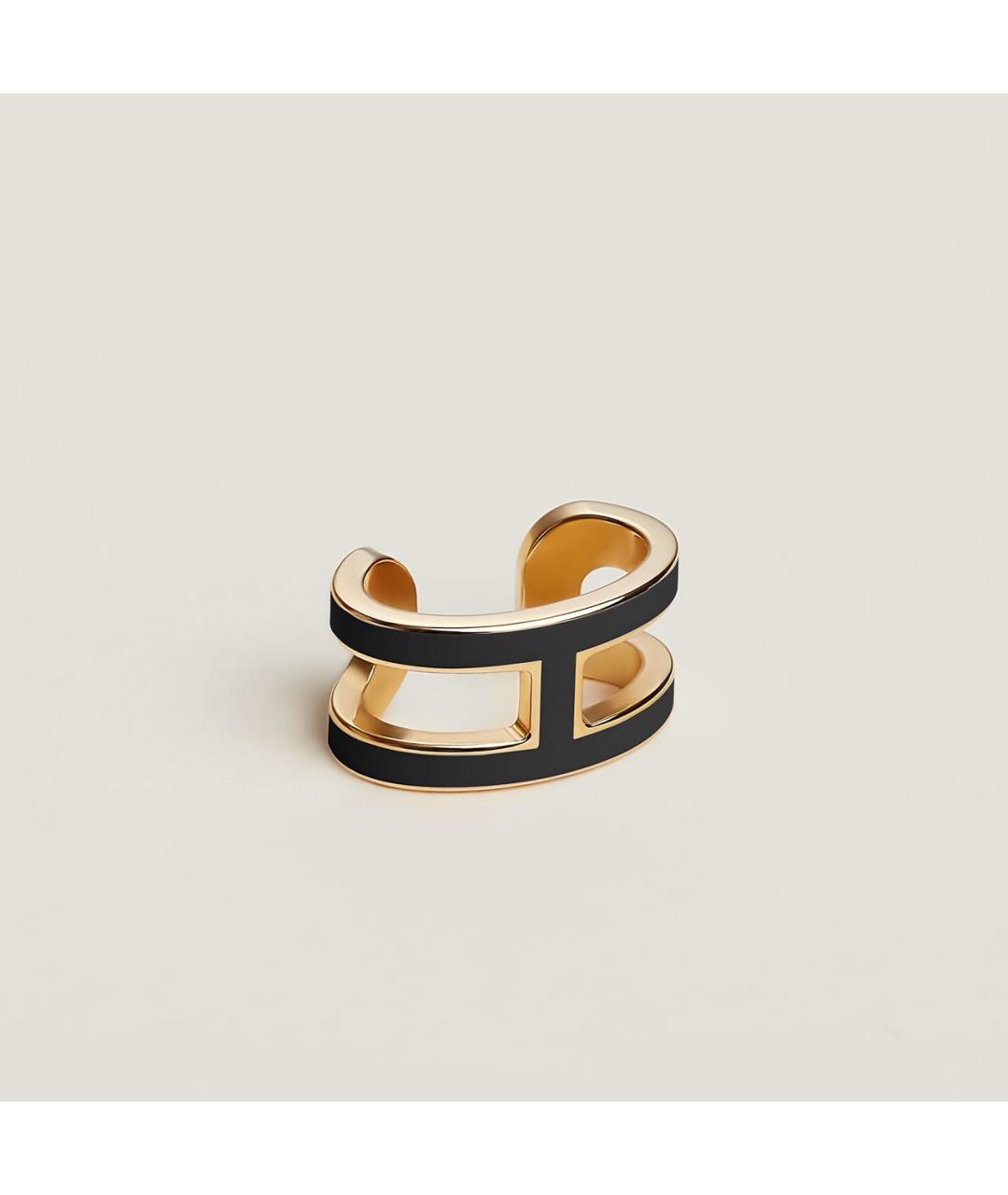 HERMES Черные металлические серьги, фото 5