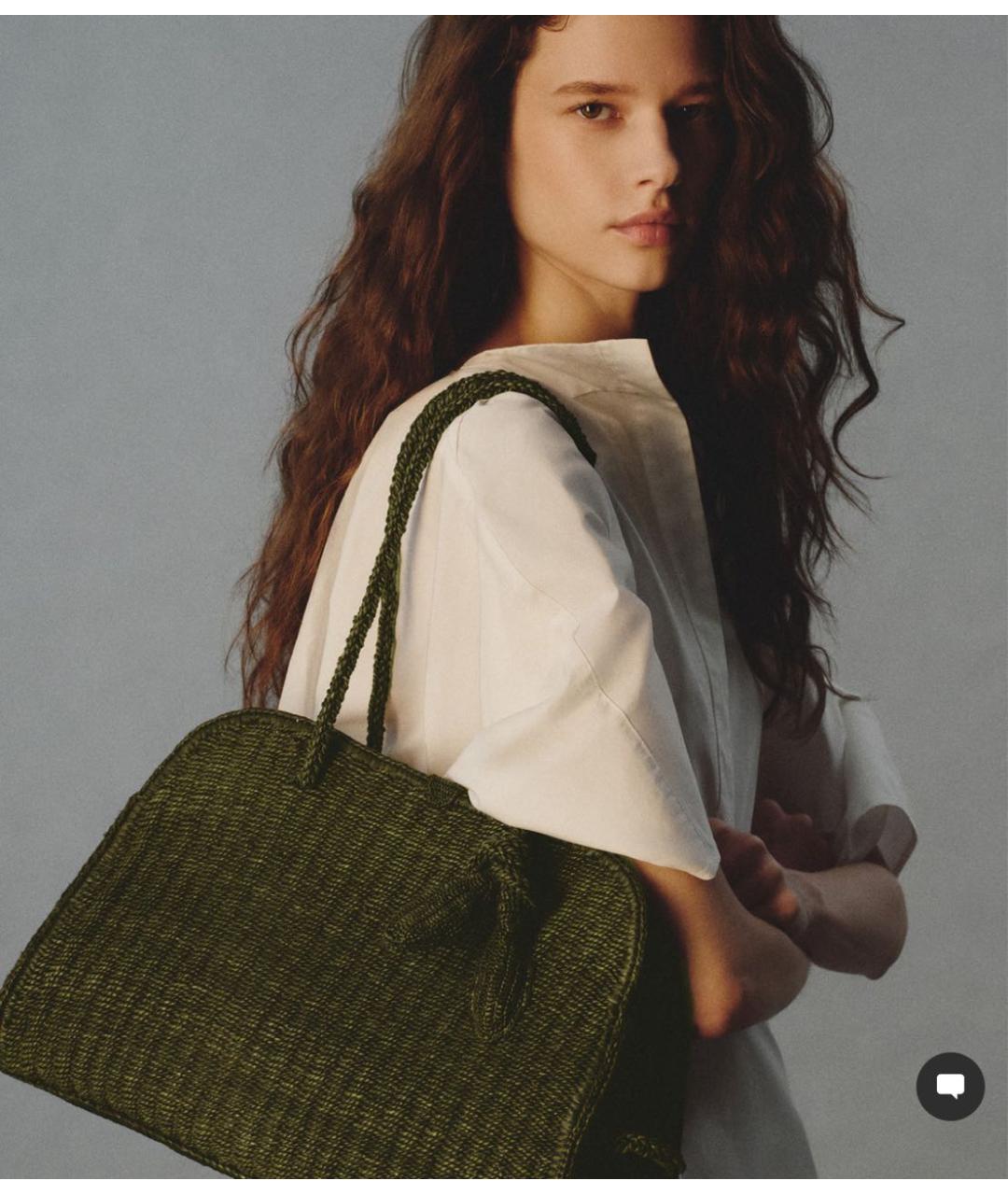 JACQUEMUS Зеленая сумка тоут, фото 2