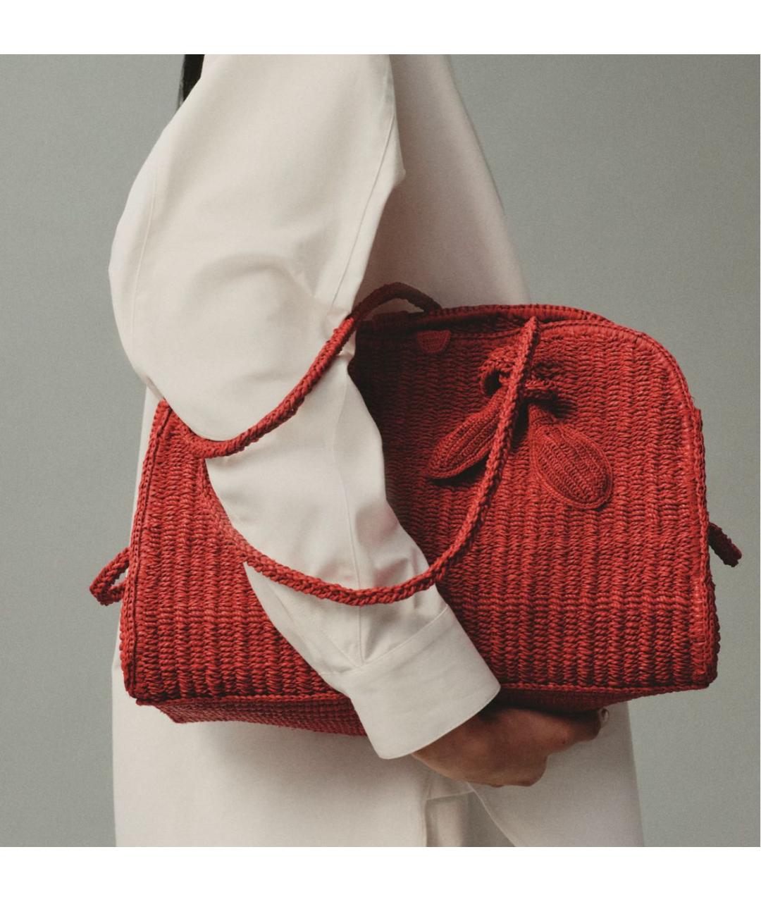 JACQUEMUS Красная сумка тоут, фото 2