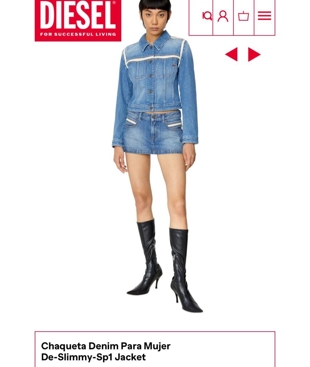 DIESEL Голубая хлопковая куртка, фото 4