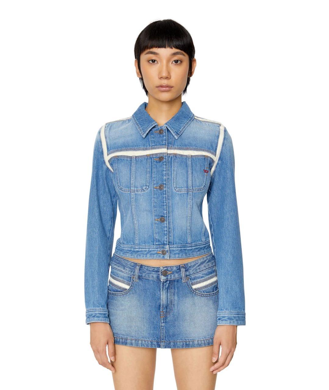 DIESEL Голубая хлопковая куртка, фото 2