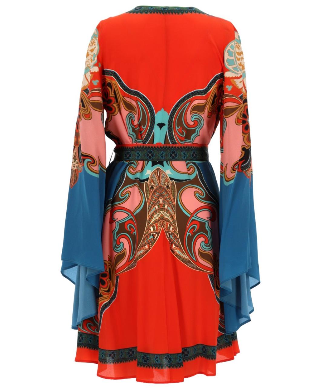 ETRO Мульти шелковое коктейльное платье, фото 2