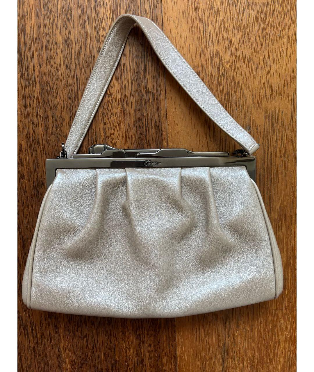 CARTIER Бежевая кожаная сумка через плечо, фото 7