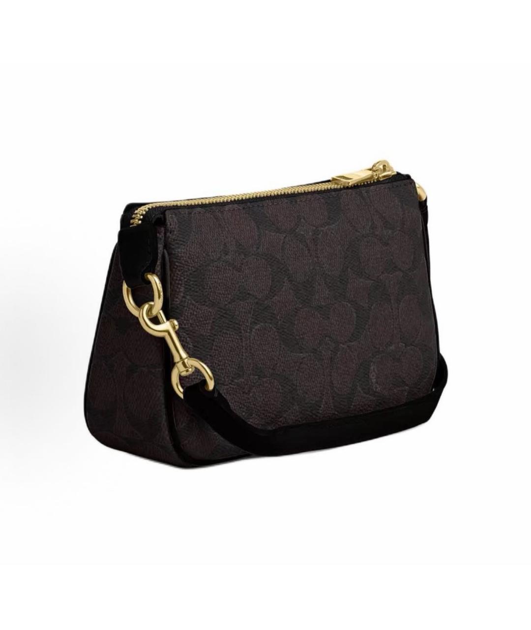 COACH Коричневая сумка с короткими ручками, фото 2