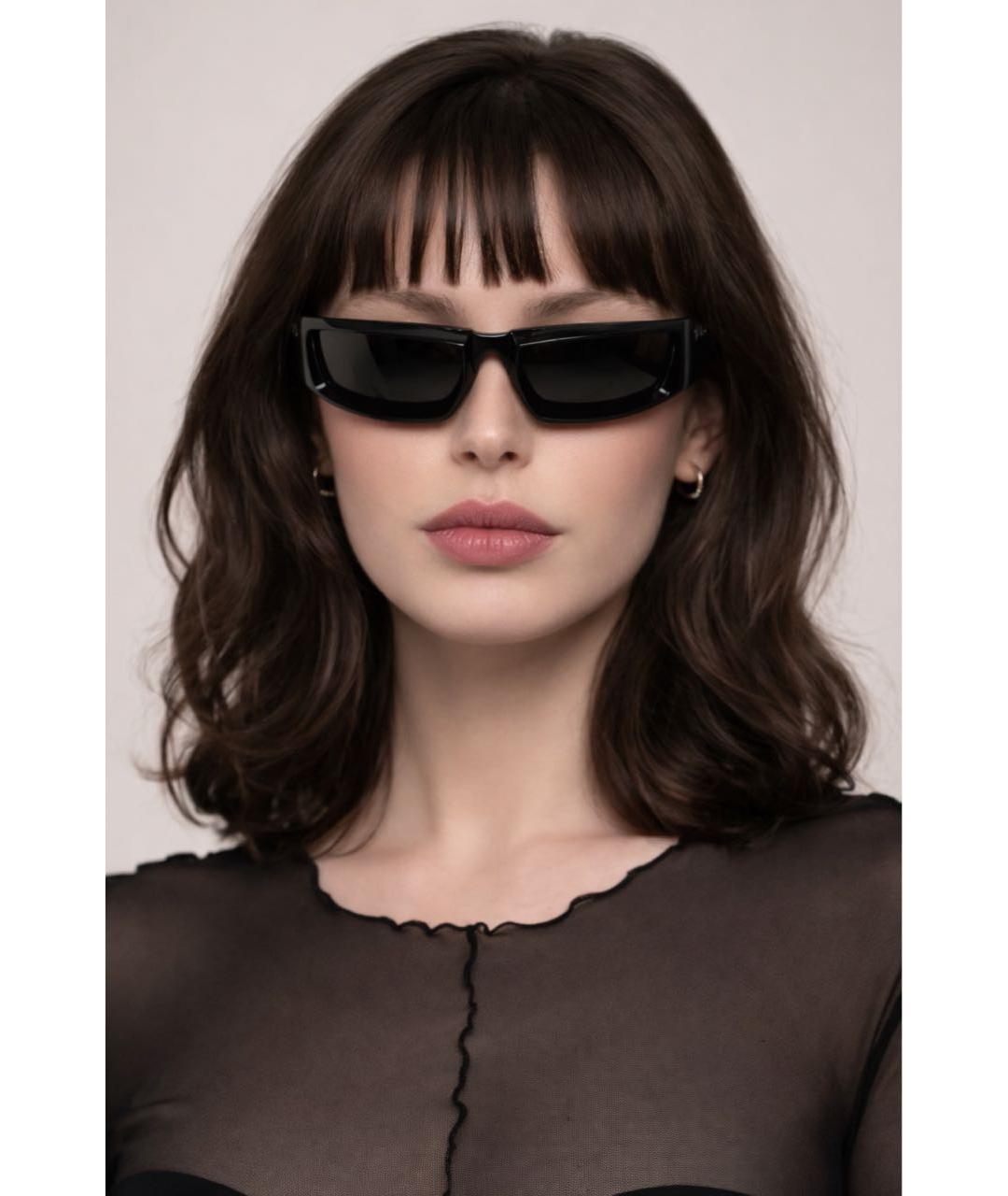 PRADA Черные пластиковые солнцезащитные очки, фото 7