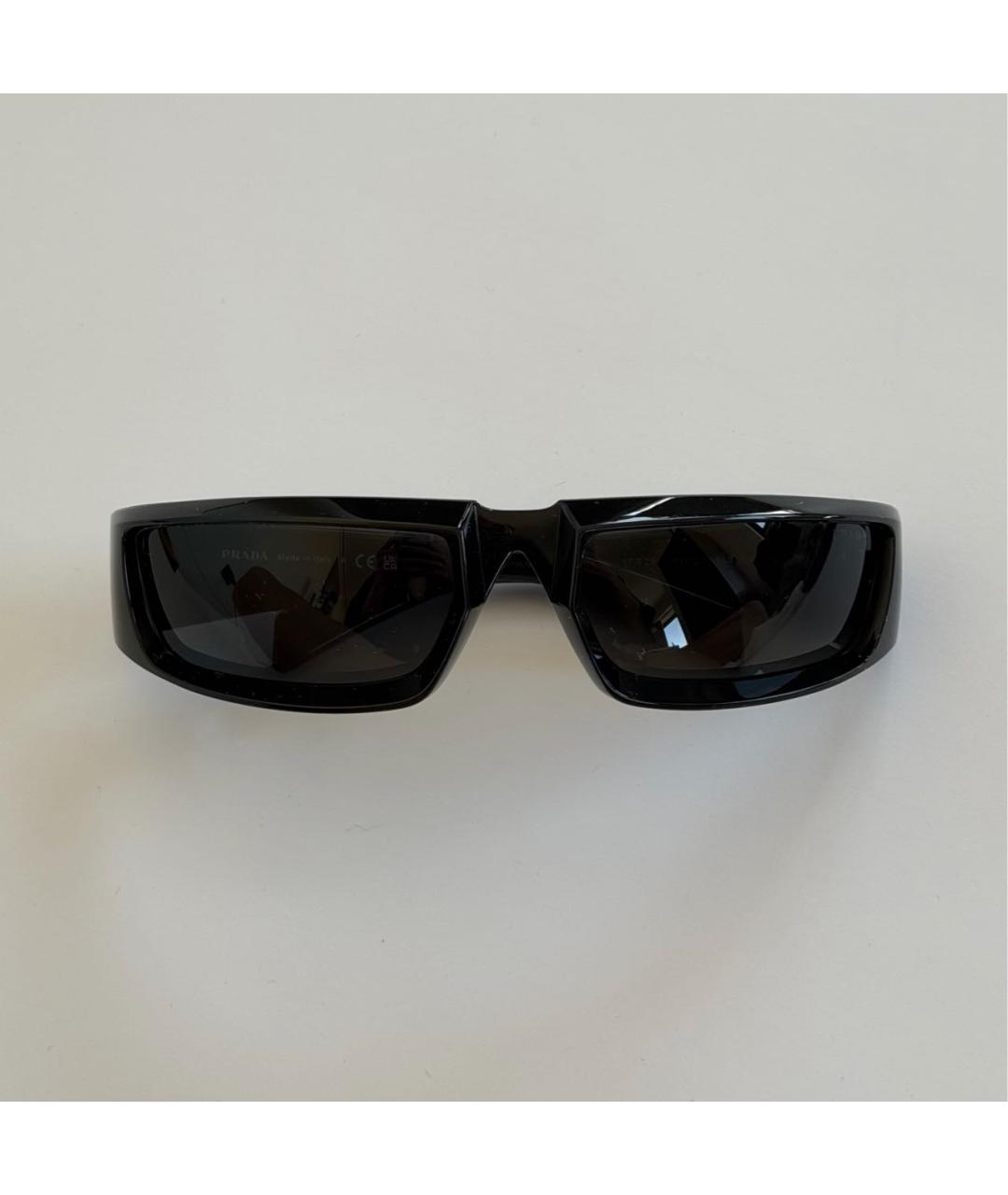 PRADA Черные пластиковые солнцезащитные очки, фото 9