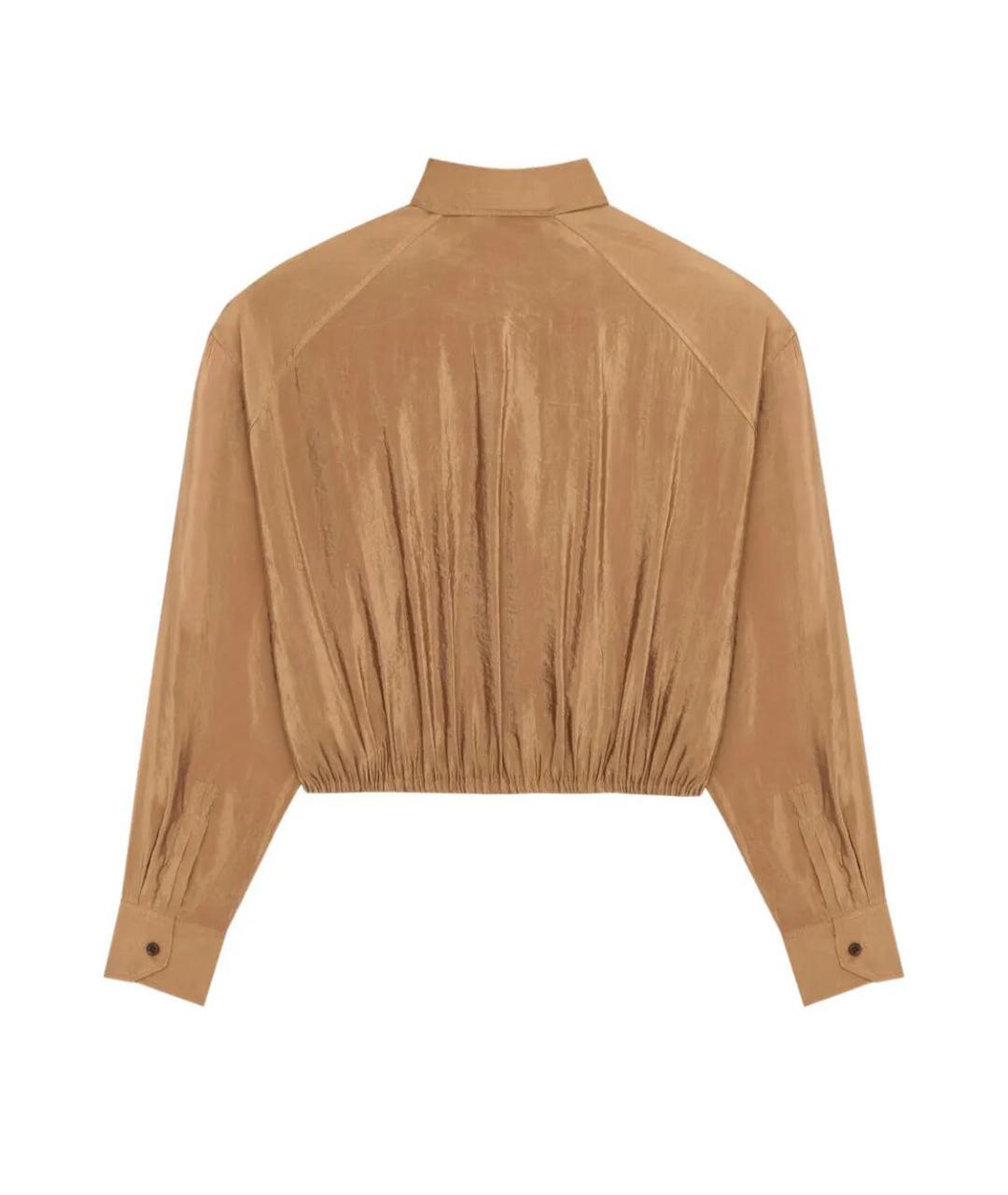 SAINT LAURENT Бежевая полиэстеровая блузы, фото 2