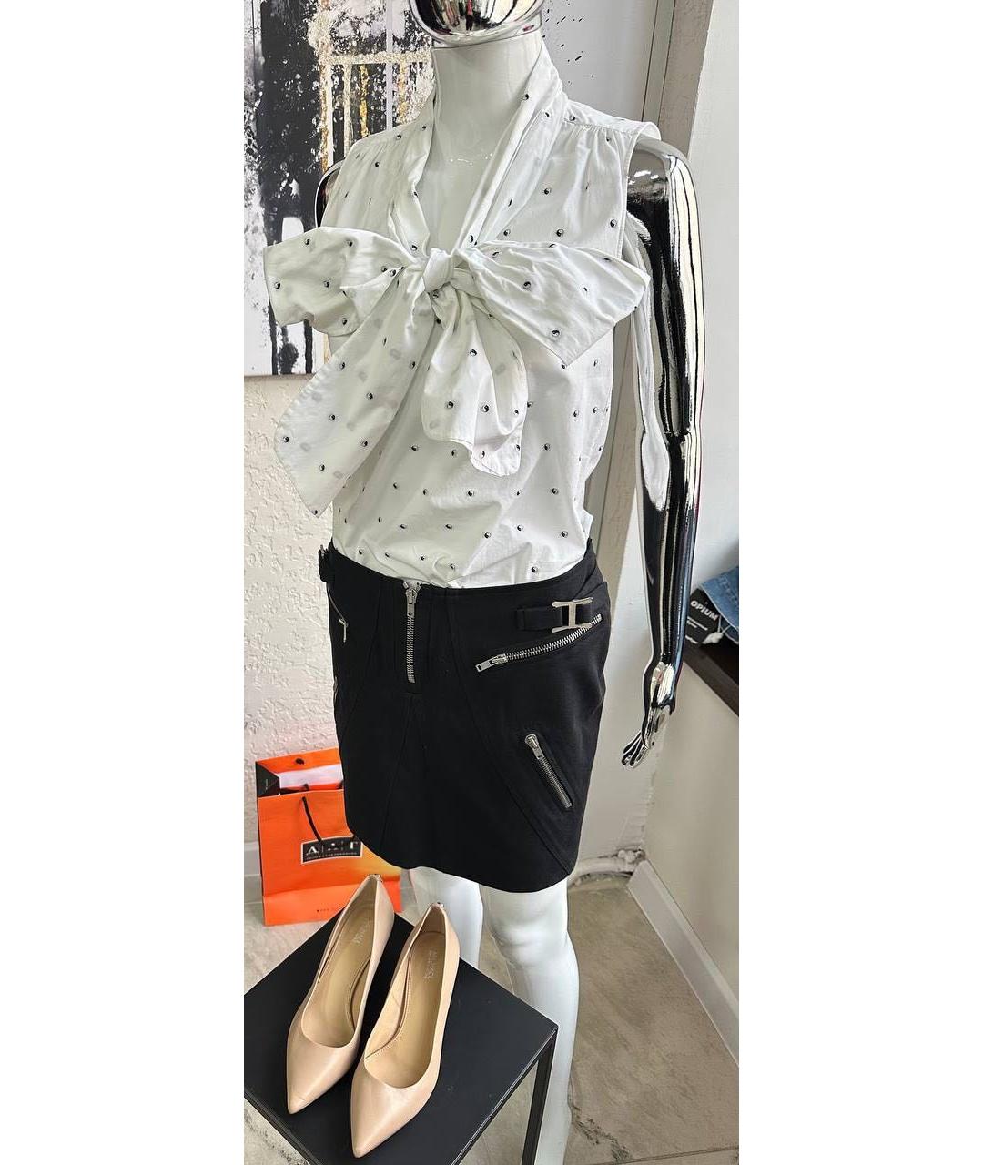 CHLOE Черная хлопковая юбка мини, фото 4