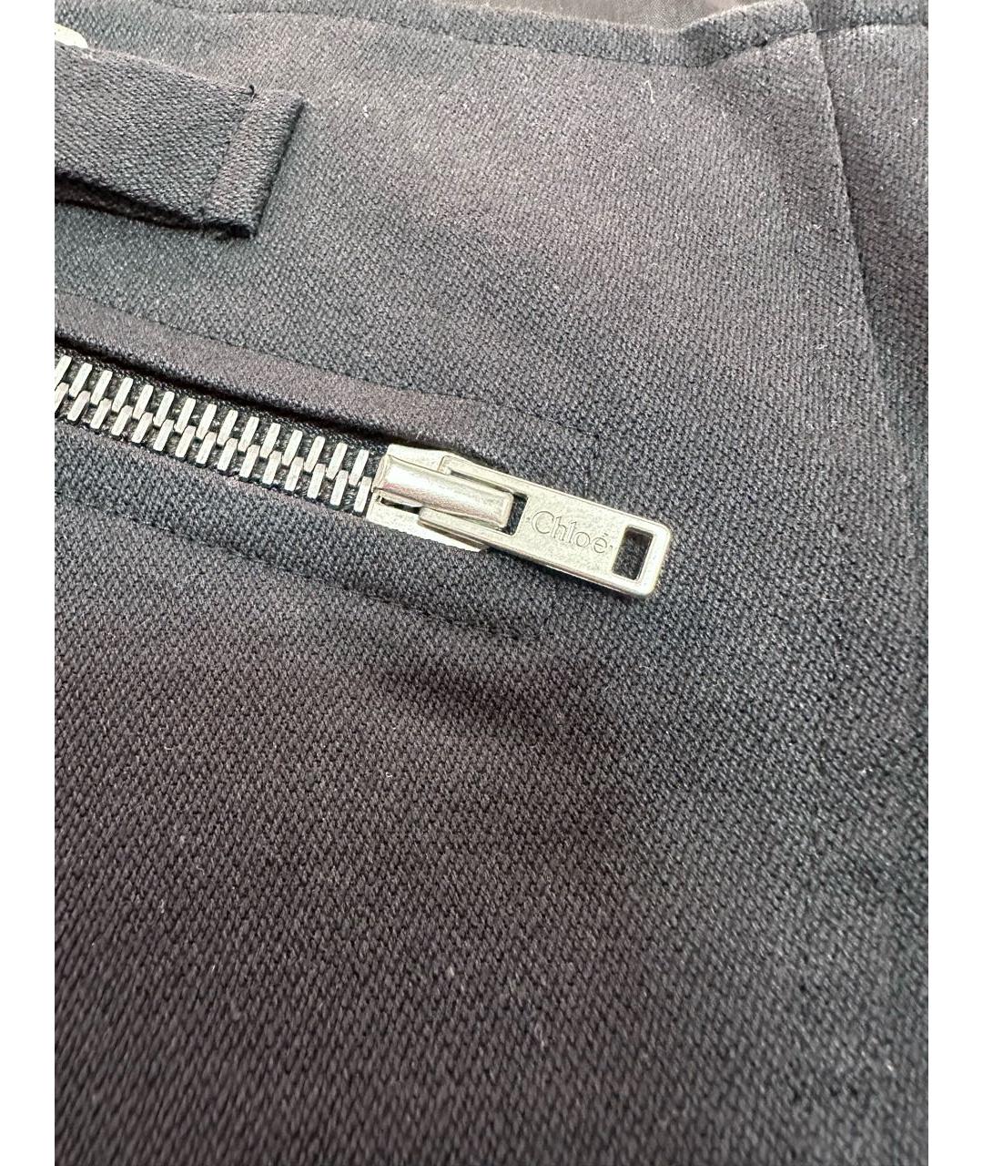 CHLOE Черная хлопковая юбка мини, фото 6