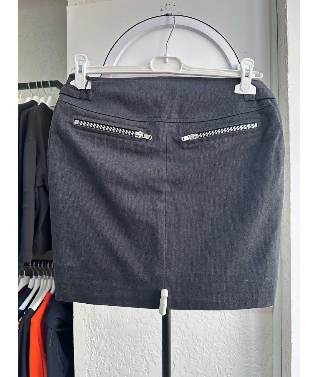 CHLOE Черная хлопковая юбка мини, фото 2