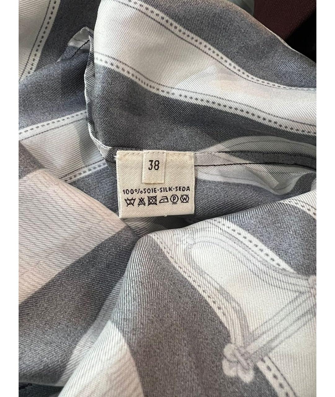 HERMES Черное шелковое повседневное платье, фото 6