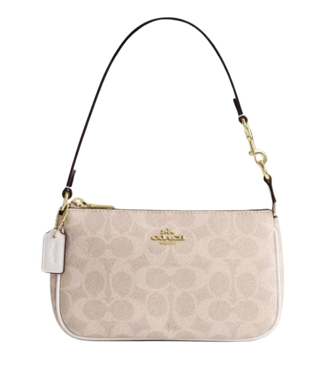 COACH Бежевая сумка с короткими ручками, фото 1