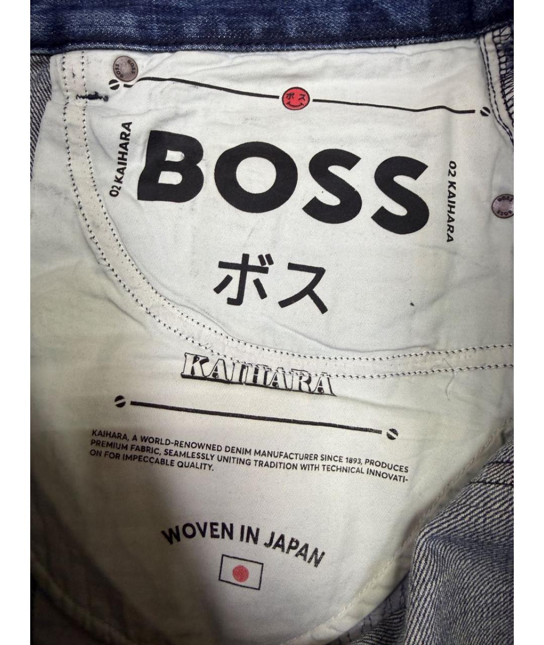 HUGO BOSS Синие хлопковые прямые джинсы, фото 4