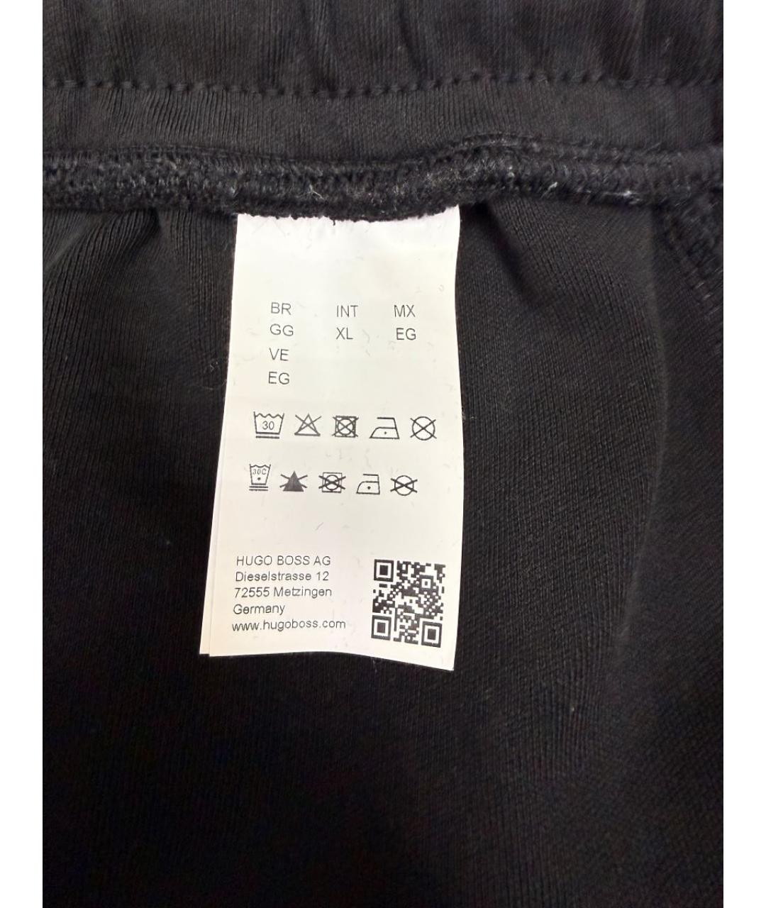 HUGO BOSS Черные хлопковые шорты, фото 4