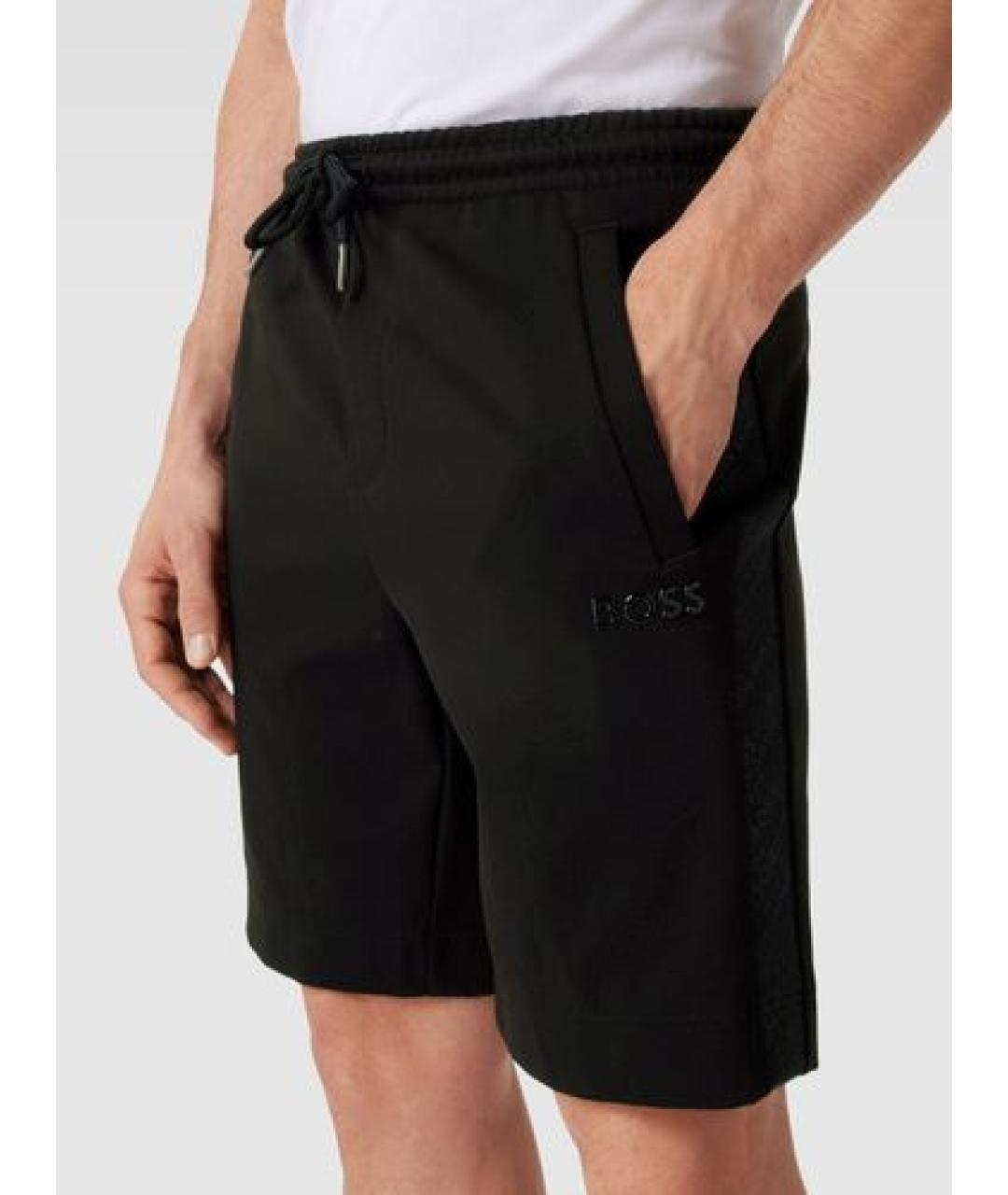 HUGO BOSS Черные хлопковые шорты, фото 7