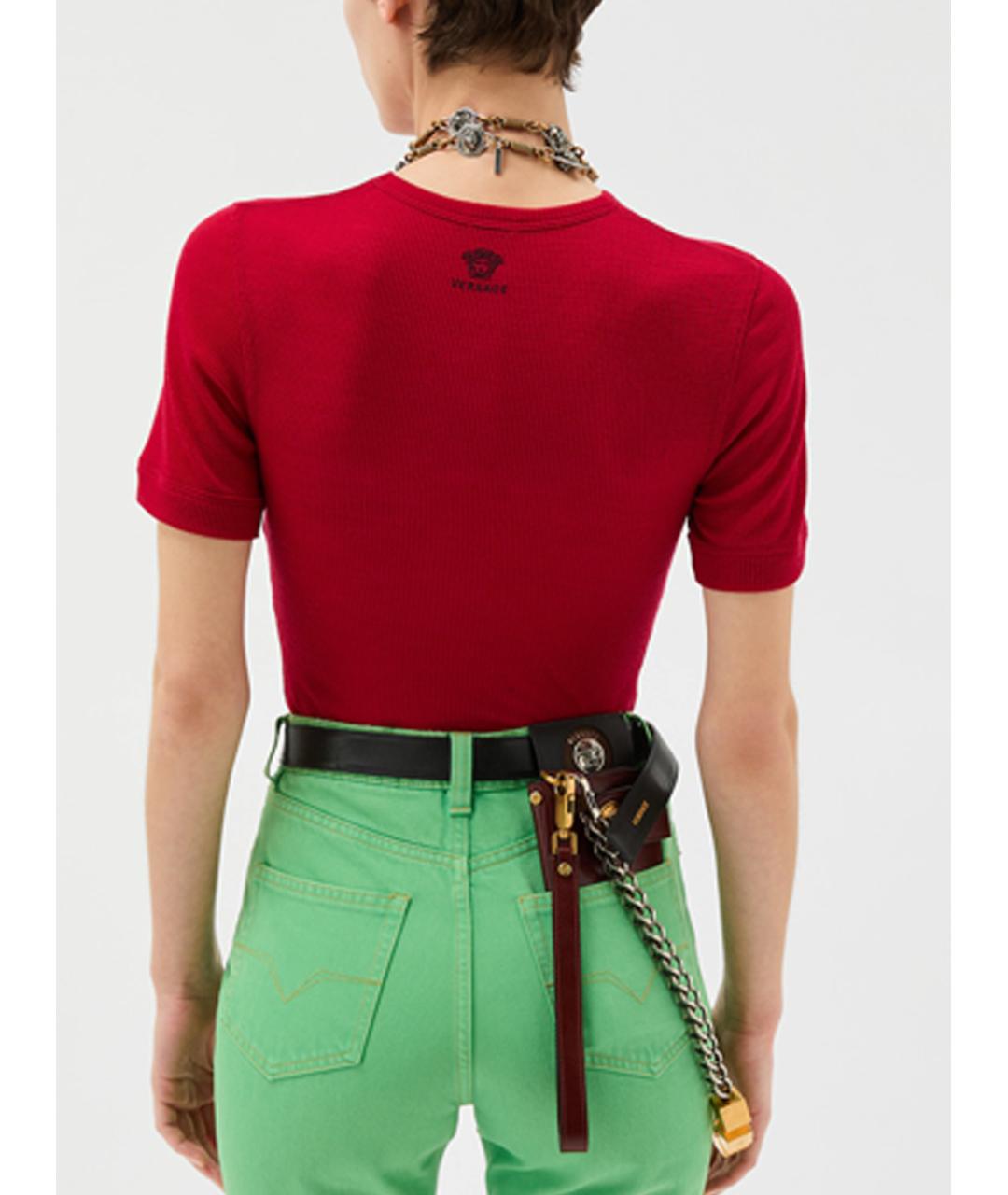 VERSACE Красный шерстяной джемпер / свитер, фото 3