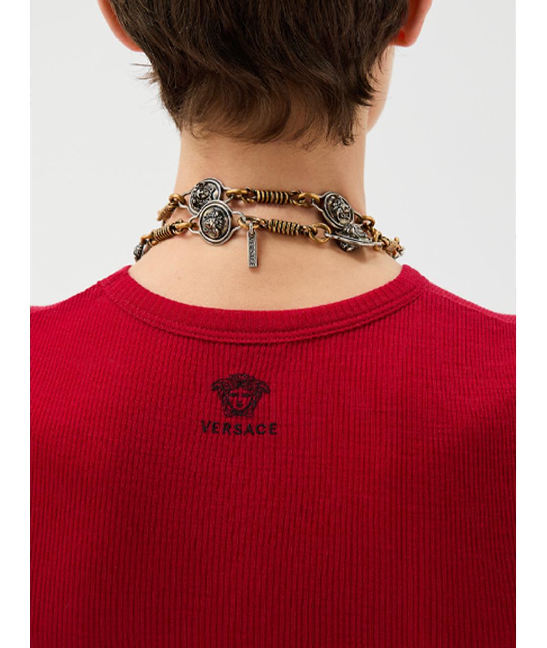 VERSACE Красный шерстяной джемпер / свитер, фото 4