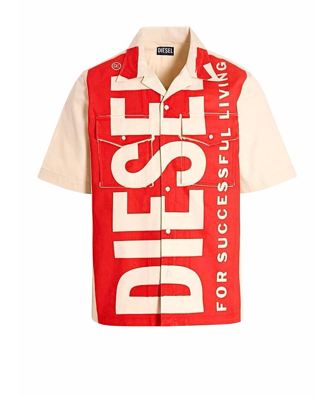 DIESEL Бежевая хлопковая кэжуал рубашка, фото 1