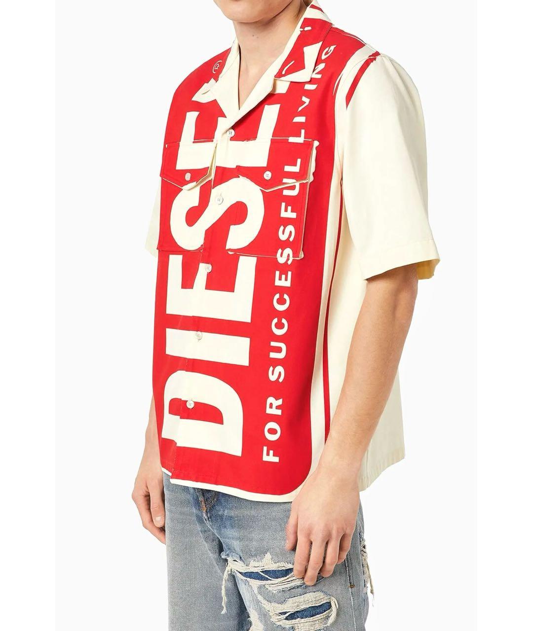 DIESEL Бежевая хлопковая кэжуал рубашка, фото 2